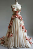 Ndyad One Shoulder Chiffon Sweetheart Neck A-Line Long Prom Dresses Glam Wedding Dresses HZ1024