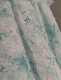 Ndyad Floral A-Line Strapless Organza Long Prom Dress Graduation Prom Dress HZ1024