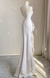 Ndyad Satin long prom dress, black birthday dress HZ1024