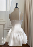 Ndyad White Strapless Short Prom Dress for Party&Birthday??Elegant Evening Dress HZ1024