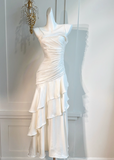 Ndyad Birthday Party Dresses Under $160??White Ruffled Layered Fairytale Graduation Prom Dresses HZ1024