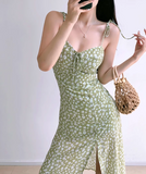 Ndyad print suspender dress HZ1024