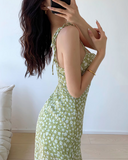 Ndyad print suspender dress HZ1024