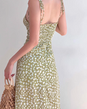 Ndyad print suspender dress HZ1024