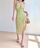 Ndyad print suspender dress HZ1024