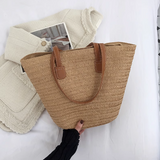Ndyad large capacity straw shoulder bag HZ1024