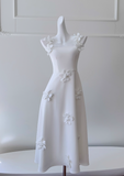 Ndyad suspender flower dress French retro dress HZ1024