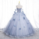 Ndyad Off Shoulder Tulle Long Prom Dress, Sweet Long Formal Dress HZ1024