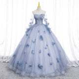 Ndyad Off Shoulder Tulle Long Prom Dress, Sweet Long Formal Dress HZ1024