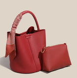 Ndyad trendy red niche versatile portable bucket bag HZ1024