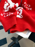 Ndyad red knitted cardigan HZ1024
