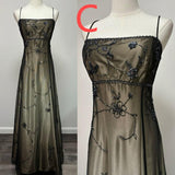 Ndyad Blue Gradient Empire Prom Dresses Backless Romantic Beaded Evening Dresses Guest Dresses HZ1024