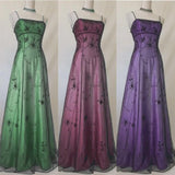 Ndyad Blue Gradient Empire Prom Dresses Backless Romantic Beaded Evening Dresses Guest Dresses HZ1024