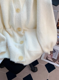Ndyad college style, furry cardigan sweater coat HZ1024