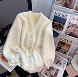 Ndyad college style, furry cardigan sweater coat HZ1024