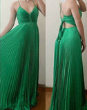 Ndyad Green Backless Prom Dress for Vegas Pool Party?? Glam Chiffon Evening Dress for Special Ocassion HZ1024