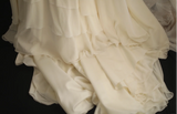 Ndyad Square Neck Chiffon Lace Empire Dress Long Prom Dress Beaded Wedding Dress HZ1024