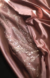Ndyad Mermaid One Shoulder Satin Beaded Sequin Long Prom Dress Bridalmaid Dress HZ1024