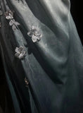 Ndyad Chiffon Mermaid Spaghetti Strap Sequined Applique Long Prom Dresses?? Formal Evening Dresses HZ1024