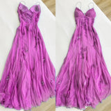 Ndyad Spaghetti Straps V-neck Beaded Backless Prom Dresses Party Dresses HZ1024