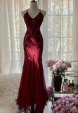 Ndyad Spaghetti Strap Chiffon Applique Long Prom Dresses Temperament Party Dresses HZ1024