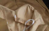 Ndyad Gold Strapless Satin Long Prom Dress Simple Evening Dress HZ1024
