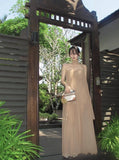 Ndyad style mesh ribbon tube top dress backless holiday maxi dress HZ1024