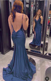 Ndyad Purple Mermaid Gown ??Glitter Satin Backless Prom Dress with Slits for Formal Events &Quinceanera HZ1024