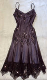 Ndyad Prom Dresses Under $180??Gothic Spaghetti Straps Blue Satin Chiffon Sheath Evening Dress with Beading HZ1024