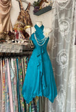 Ndyad A-line Halter Satin Prom Dress Sexy Sleeveless Party Dress HZ1024