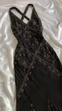 Ndyad Black Beaded Halter Neck Mermaid Chiffon Prom Dress for Party Enchanted Backless Sleeveless Evening Gown HZ1024