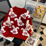 Ndyad bunny jacquard new style sweater HZ1024