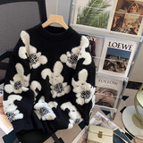 Ndyad bunny jacquard new style sweater HZ1024