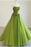 Ndyad ??Fairytale Tulle Ball Dress for Wedding & Birthday - Strapless A-line Evening Dress HZ1024