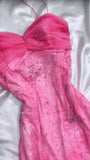 Ndyad Princess Style Beaded Chiffon Prom Dress for Party Glitter 90s Retro A-Line Evening Gown HZ1024