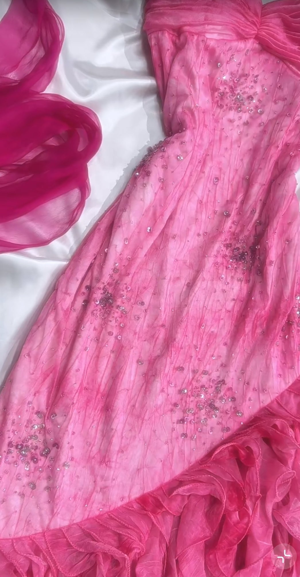 Ndyad Princess Style Beaded Chiffon Prom Dress for Party Glitter 90s Retro A-Line Evening Gown HZ1024