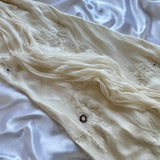 Ndyad White Spaghetti Straps Chiffon Sheath Gentle Prom Dresses with Beading HZ1024