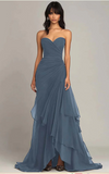 Ndyad Mermaid Dark Green Sweetheart Tulle Long Prom Dresses Formal Evening Dresses with Rufflest HZ1024