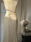 Ndyad White V-neck Chiffon Lace Applique Short Party Dress Elegant Bridesmaids Dress Homecoming Dress HZ1024