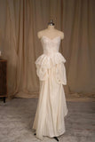 Ndyad Tulle Lace Strapless Two-piece Evening Dress Simple Wedding Dress HZ1024