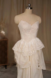 Ndyad Tulle Lace Strapless Two-piece Evening Dress Simple Wedding Dress HZ1024