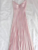 Ndyad Champagne Spaghetti Straps Guest Dresses Sheath Pleated Chiffon Fashion Prom Dress with Backless HZ1024