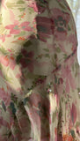 Ndyad Printed Chiffon Sequin Mermaid Formal Dresses Spaghetti Strap Vintage Evening Dress HZ1024