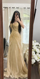 Ndyad Spaghetti Straps Beaded Chiffon Mermaid Prom Dresses Vintage Evening Gowns HZ1024