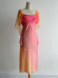 Ndyad Y2K Outfit for Party Square Neck Chiffon Stunning Short Prom Dresses HZ1024