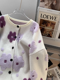 Ndyad Flocked Flower Cardigan HZ1024