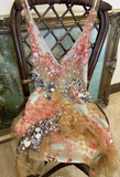 Ndyad V-neck Bodycon Party Dress Sequin Chiffon Short Prom Dresses Sparkly Homecoming Dresses HZ1024