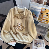 Ndyad preppy style polo neck pullover sweater HZ1024