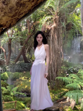 Ndyad holiday style blue halter neck backless suspender dress HZ1024