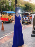 Ndyad holiday style blue halter neck backless suspender dress HZ1024